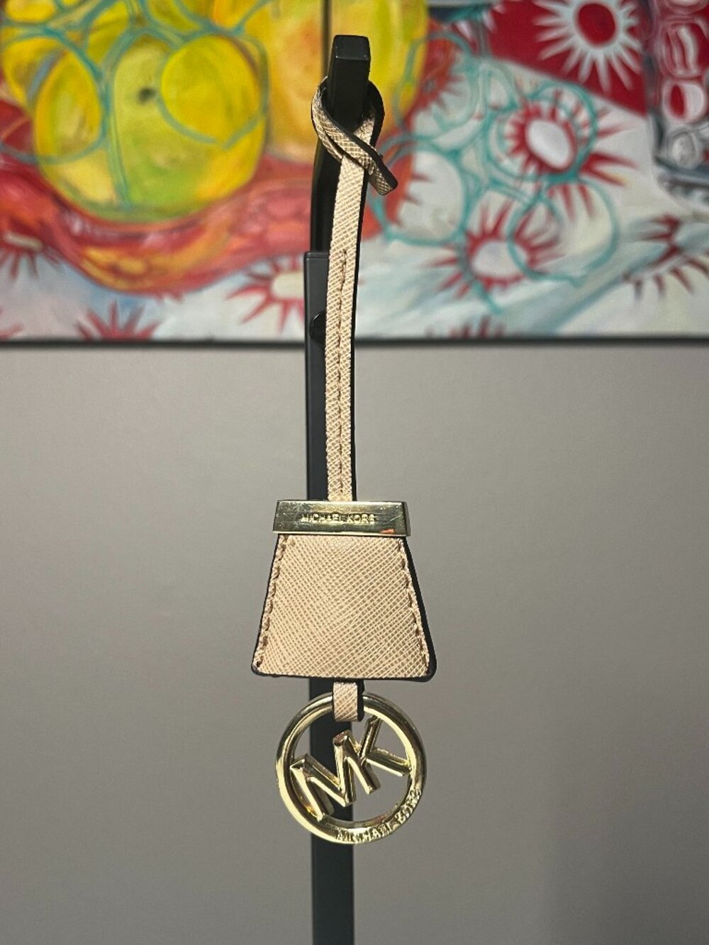 Michael Kors Beige Leather Bag Charm